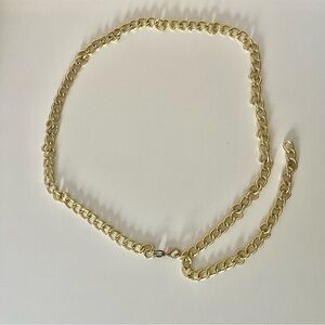 Gold chain belt with lobster clasp
